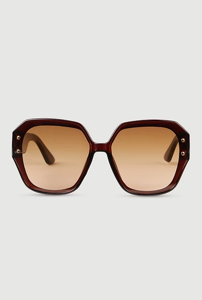 Studded Ombre Lens Sunglasses