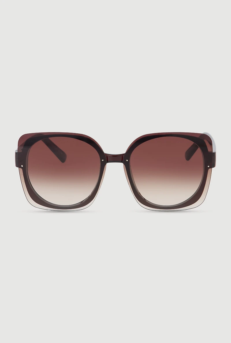 Square Ombre Lens Sunglasses