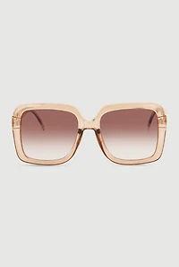 Ombre Lens Metallic Eye Detail Sunglasses