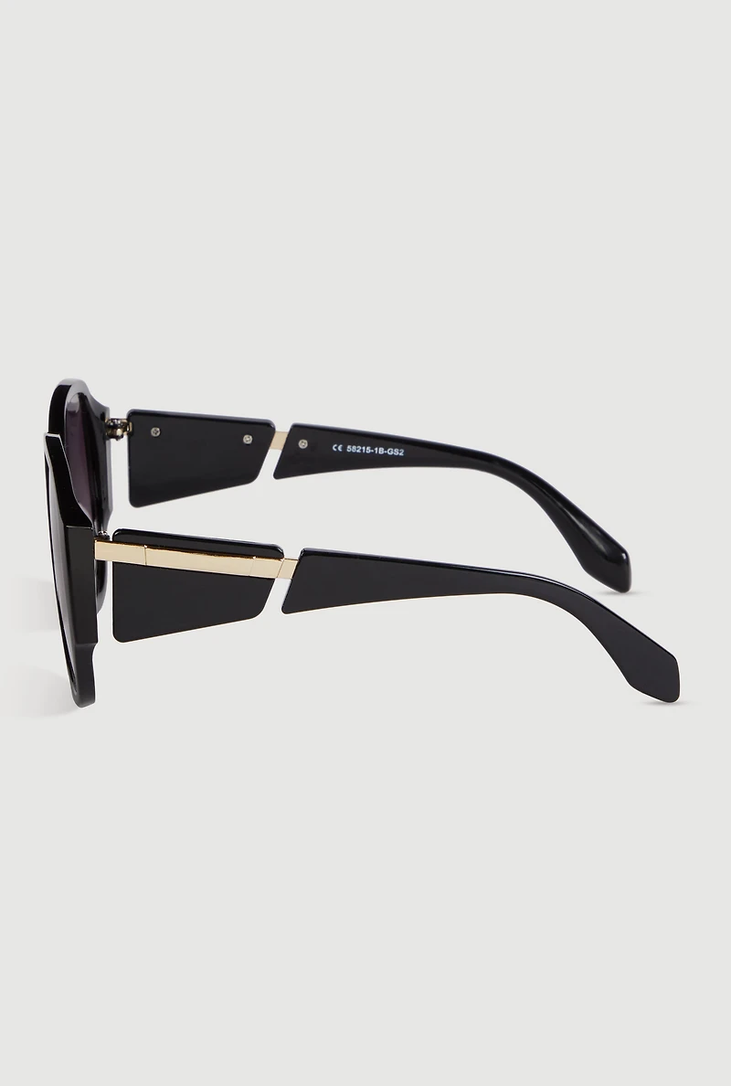 Metallic Side Detail Sunglasses