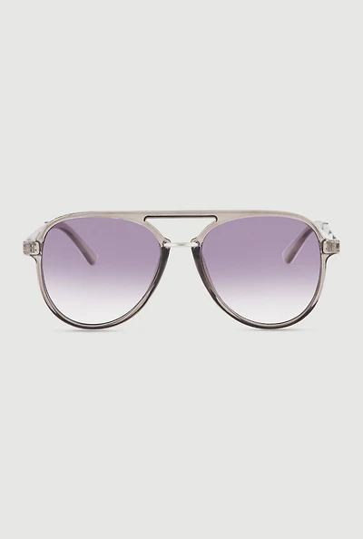 Transparent Frame Aviator Sunglasses