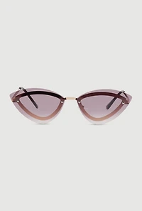 Rimless Cat Eye Sunglasses