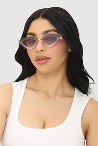 Rimless Cat Eye Sunglasses