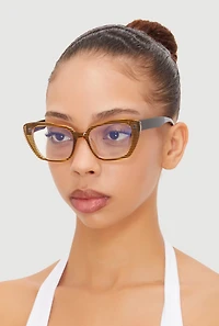 Womens Blue Light Cat Eye Glasses, Multi