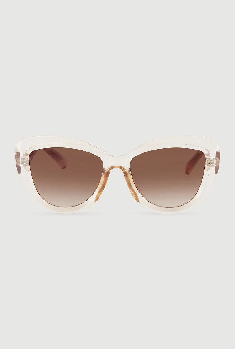 Womens Ombre Lens Cat Eye Sunglasses,