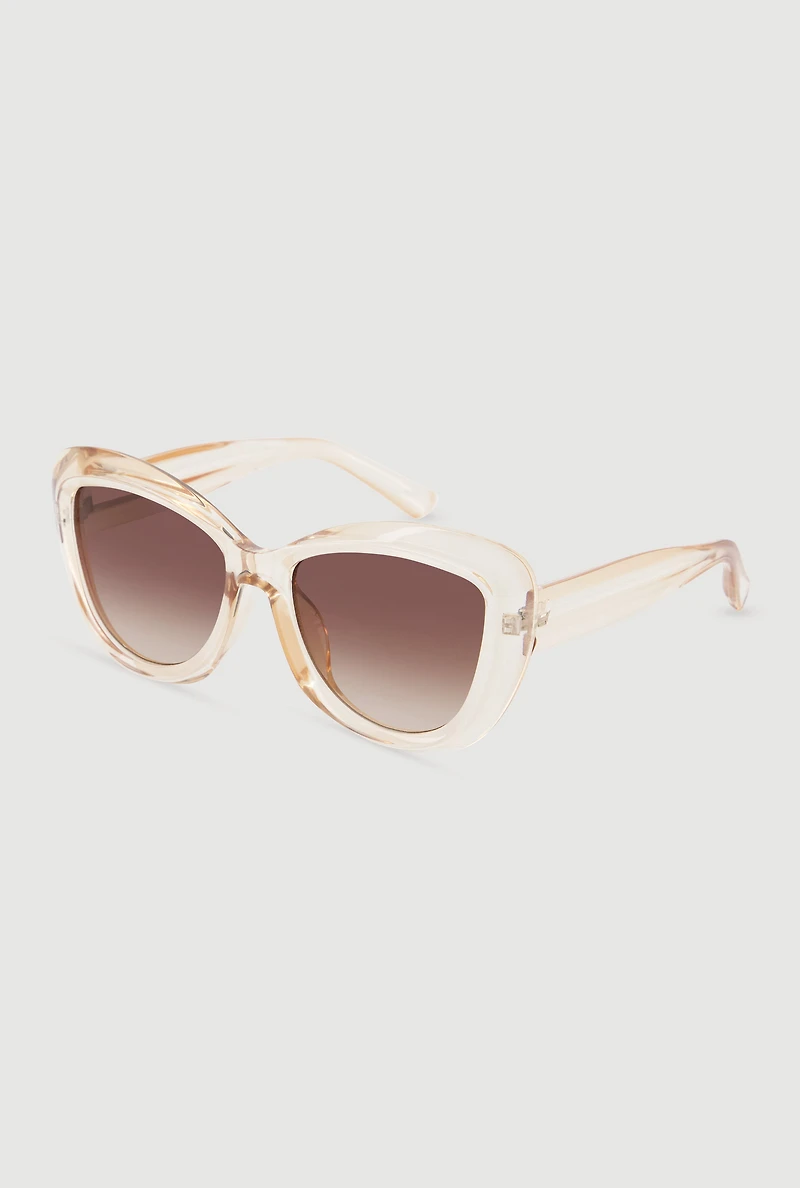 Womens Ombre Lens Cat Eye Sunglasses,