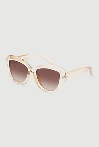 Womens Ombre Lens Cat Eye Sunglasses,