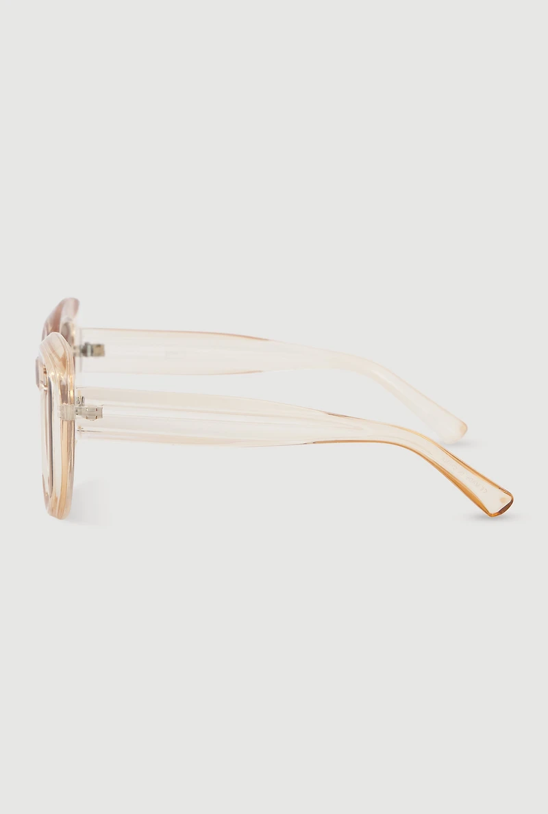 Womens Ombre Lens Cat Eye Sunglasses,