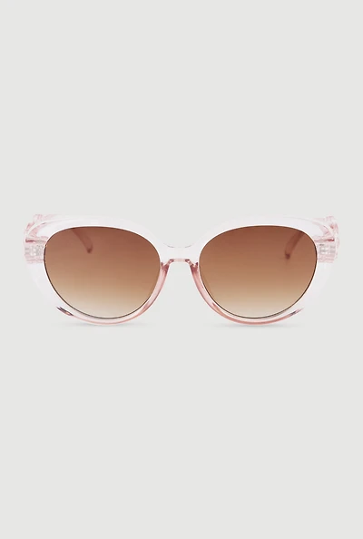 Womens Chain Detail Cat Eye Sunglasses, Pink