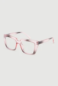 Womens Gradient Frame Blue Light Glasses, Pink