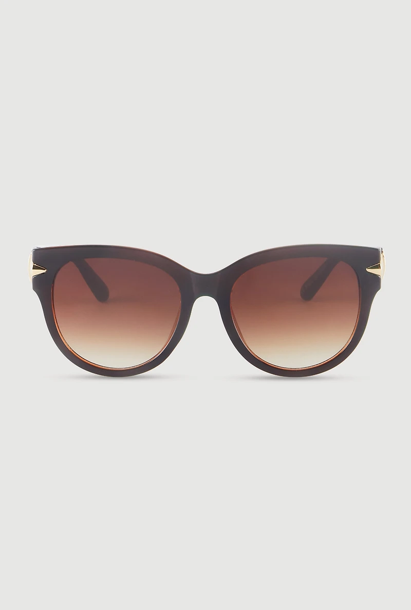Side Detail Ombre Lens Sunglasses