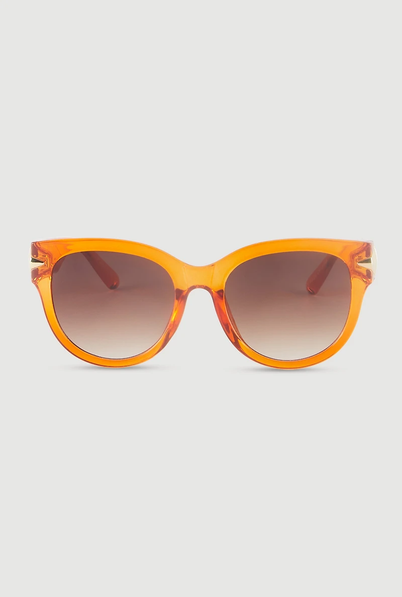 Side Detail Ombre Lens Sunglasses