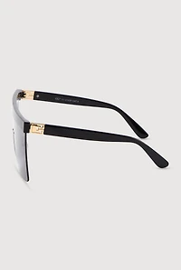 Womens Cut Out Arm Shield Sunglasses,