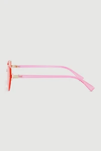 Rimless Geometric Aviator Sunglasses