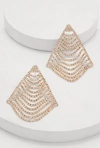 Rhinestone Kite Dangle Earrings