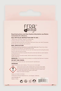 Rhinestone French Tip Press On Pedicure Toenails