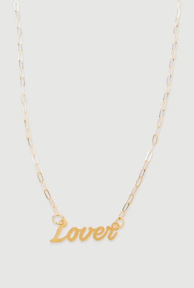 Lover Script Necklace