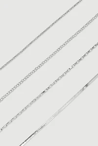 Assorted Snake Chain Anklets Set of 4