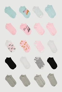 Assorted No Show Socks 20 Pack 4-10