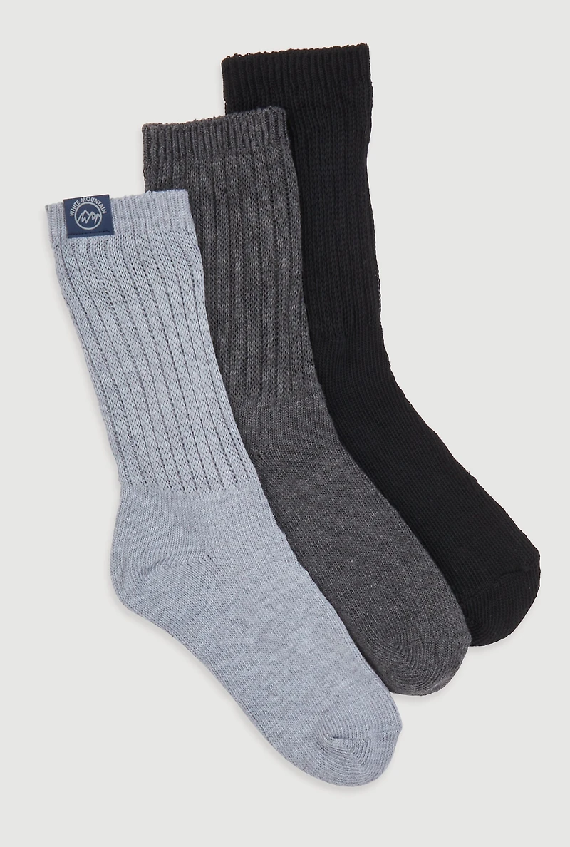 Solid Slouch Boot Socks 3 Pack Size 4-10