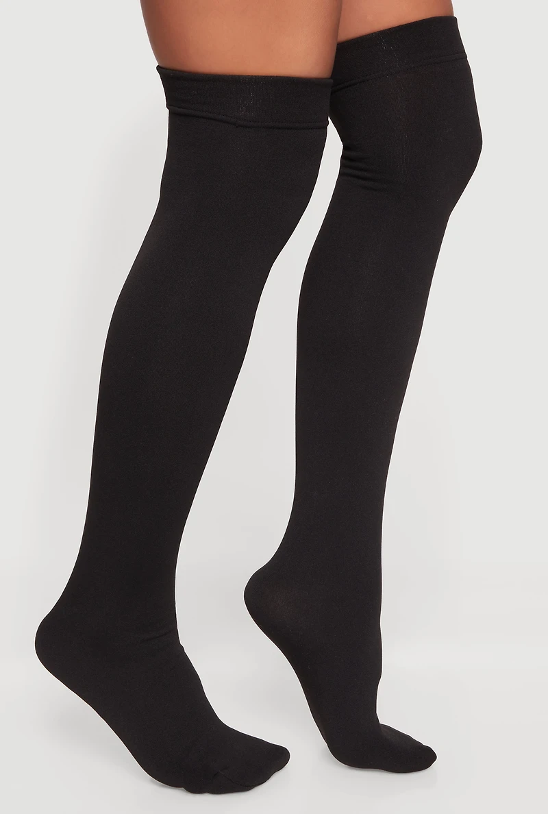 Fleece Over the Knee Socks Size 9-11