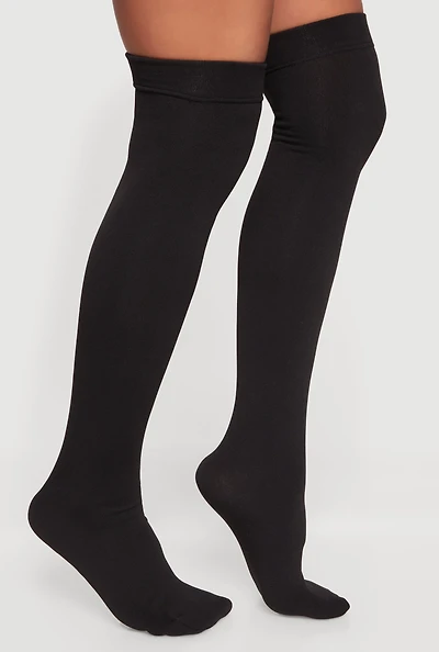 Fleece Over the Knee Socks Size 9-11