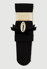 Over The Knee Socks with Velvet Bow 9-11