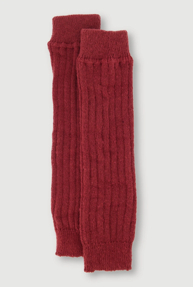 Ribbed Knit Leg Warmers