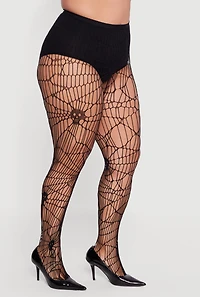 Plus Assorted Pattern Fishnet Tights