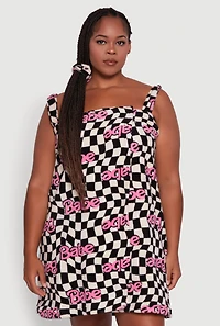 Patterned Plush Shower Wrap with Scrunchie