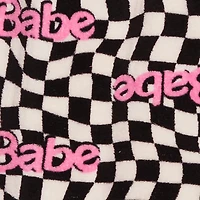 Patterned Plush Shower Wrap with Scrunchie