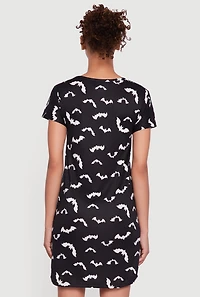 Womens Good Witch Club Graphic Sleepshirt, Black, Size XL