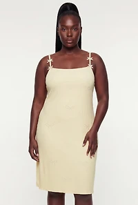 Plus Rhinestone Bow Cami Nightgown
