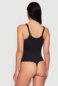 Plunge Convertible Strap Thong Shapewear Bodysuit
