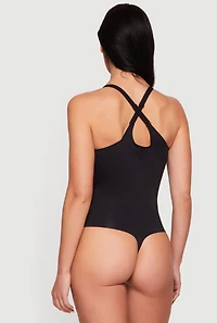 Plunge Convertible Strap Thong Shapewear Bodysuit