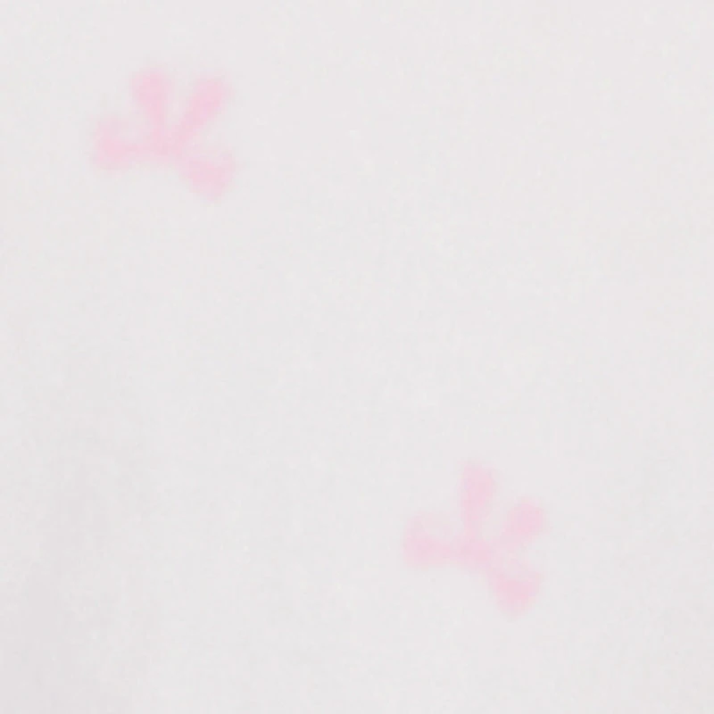 Bow Print Plush Funnel Neck Pajama Top and Pants