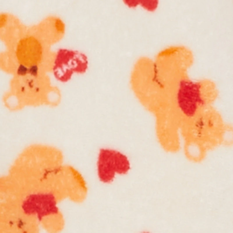 Plush Teddy Bear Print Hooded Pajama Onesie