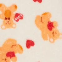 Plush Teddy Bear Print Hooded Pajama Onesie