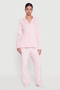 Plush Heart Patterned Pajama Gift Set