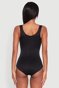 Womens Shapewear Thong Bodysuits, Black, Size M