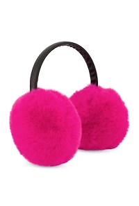 Faux Leather Band Faux Fur Earmuffs