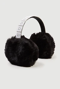 Faux Pearl Rhinestone Earmuffs
