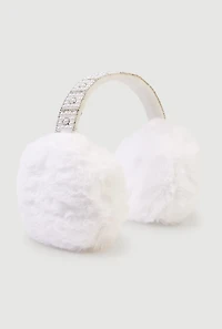 Faux Pearl Rhinestone Earmuffs
