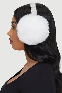 Faux Pearl Rhinestone Earmuffs