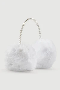 Faux Pearl Headband Faux Fur Earmuffs