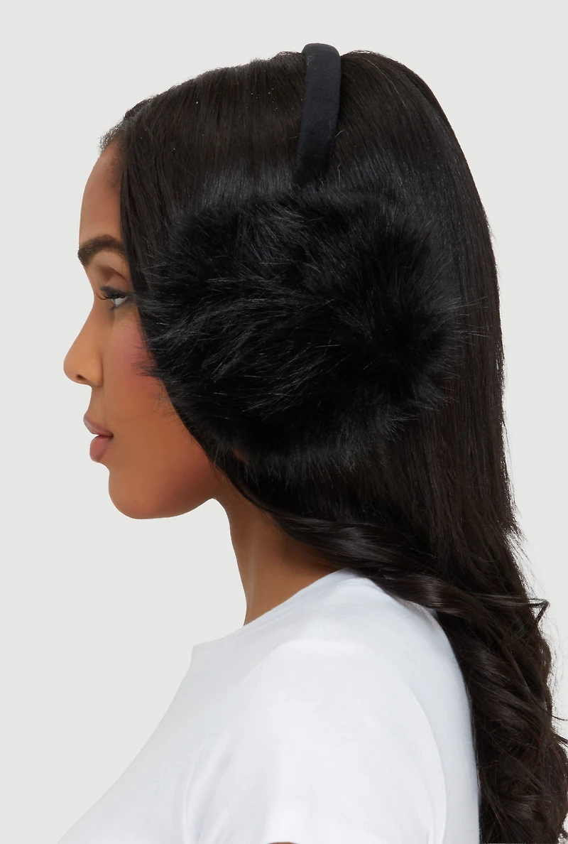 Solid Faux Fur Earmuffs