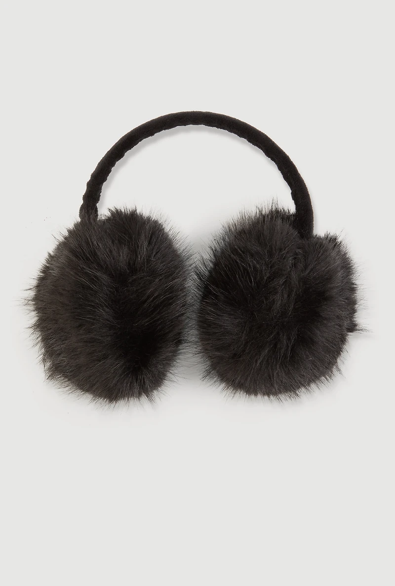 Solid Faux Fur Earmuffs