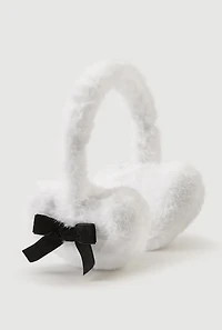Faux Fur Bow Detail Earmuffs