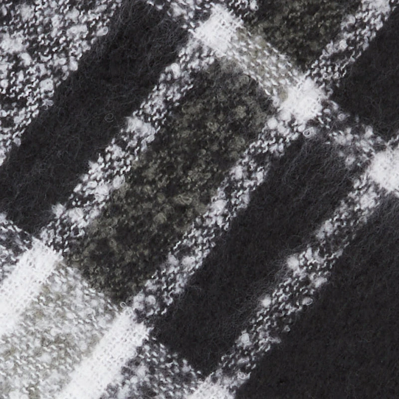 Fringe Detail Plaid Scarf