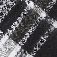 Fringe Detail Plaid Scarf